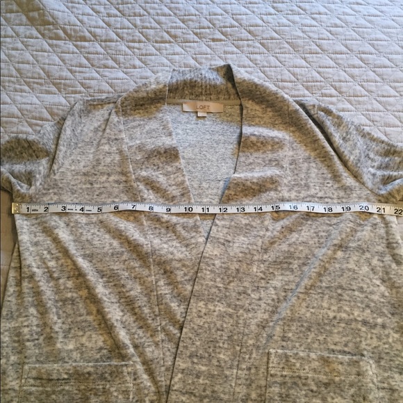 LOFT grey cardigan medium - Picture 6 of 7